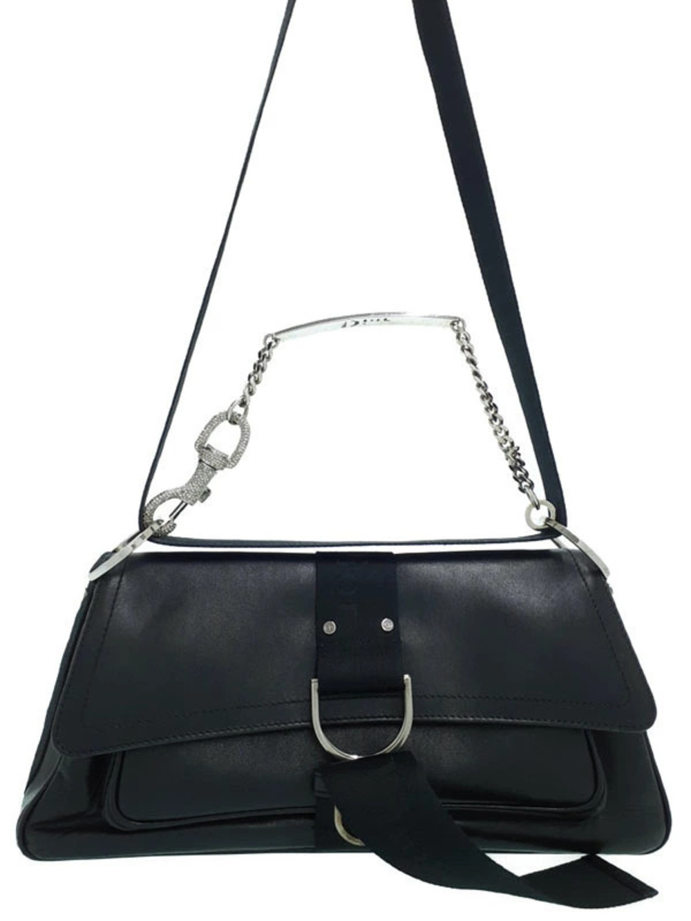 Christian Dior Hardcore 2Way shoulder bag black John Galliano crystal